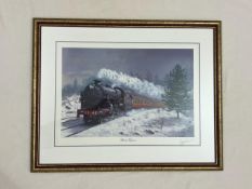 'Winter Express' print by Brian Baigent a well-respected Australian postwar and contemporary painter