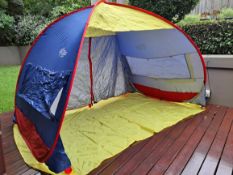 Cancer Council pre-loved pop-up beach shelter in excellent condition. Donated by Ian and Glenys