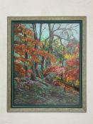 Painting by local artist Maria Ewing-Terry 'View of Maroo' in pastel on canvas. 70cms x 58cms.