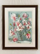 Painting by local artist Marjorie Baker 'Still Life'. 82cm x 66cm.