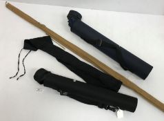 A Black Rock 10ft six piece travel spinning rod with carry bag and tube,