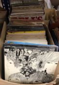Two boxes of assorted LPs to include The Beatles 