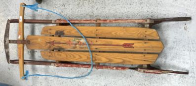 A vintage iron and wooden 