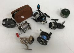 A collection of reels to include a Hardy 