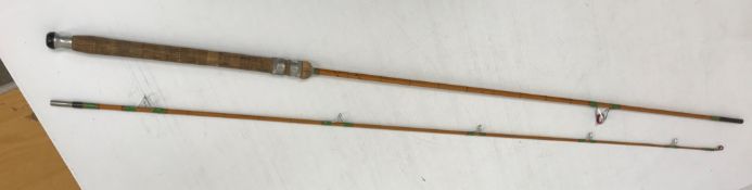 A Hardy Wanless Palakona split cane two piece 9ft 6