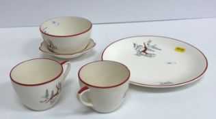 A Crown Devon Fieldings part dinner service 