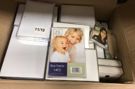 A collection of modern box frame photo frames of varying sizes, comprising 17 (3