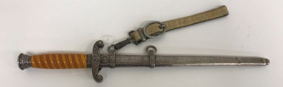 A German Third Reich Luftwaffe dress or heer dagger, the blade inscribed 