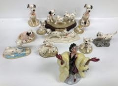 A collection of Royal Doulton Disney's 101 Dalmations comprising 