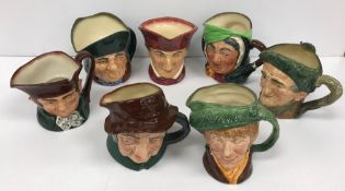 A collection of Royal Doulton large character jugs comprising 