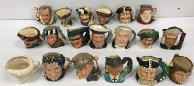 WITHDRAWN A collection of mid-size Doulton Toby jugs comprising 