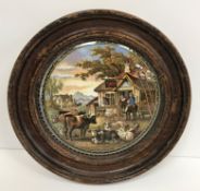 A 19th Century Pratt ware type pot lid 