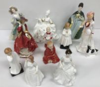 WITHDRAWN A collection of Royal Doulton figures comprising 