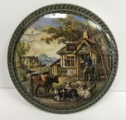 A 19th Century Pratt ware type pot lid 