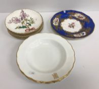A pair of Minton's monogrammed and gilt