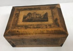 A Victorian walnut and inlaid rectangula