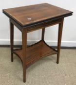 An Edwardian rosewood and cross banded f