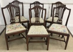A set of six circa 1900 mahogany Hepplew