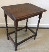 A Victorian mahogany centre table on tur