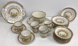 A 19th Century English china part tea se