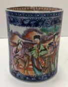 An 18th Century Chinese Kangxi polychrome decorated mug,