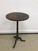A circa 1800 oak occasional table,