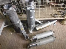 Three aeronautical suspension sections and two similar suspension brackets