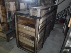 Two aeronautical wooden crates,