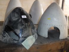 A black painted prop spinner, two blade, bearing 