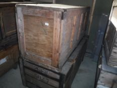 Two aeronautical wooden crates,