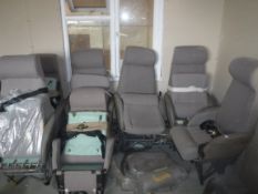 A set of seven De Havilland Devon aeroplane seats various,