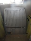 A collection of seven De Havilland ridged aluminium floor panels, one bearing 