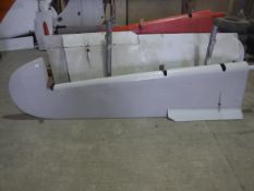A De Havilland tail fin elevator, pale grey painted, approx 290 cm long,
