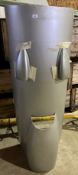 A silver painted engine cover, believed to be De Havilland Devon, 151 cm long, bearing 