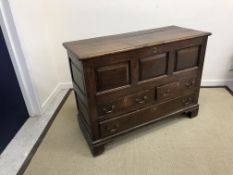 An 18th Century oak mule chest,