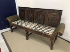 A 19th Century oak settle,