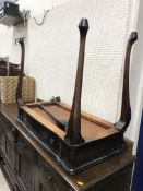 A modern mahogany fold over card table in the Georgian style,