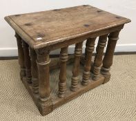 A 17th Century walnut table, the single