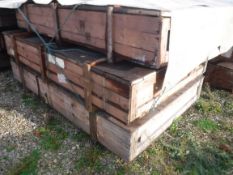 Three aeronautical wooden crates, larges