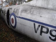 A De Havilland Dove aircraft fuselage 