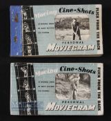 2x Moving Cine Shot Movie Gram Golf Flicker Book - both publ'd by Merx Ltd Guildford one showing a