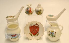 Interesting Collection of Various Ceramic Crested Ware Golf Related Items (7) - comprising golf