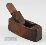 Tom Auchterlonie St Andrews Golf Club Makers Wooden Coffin Plane - with a faint Tom Auchterlonie