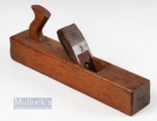 Large Golf Club Makers Rectangular Wooden Box Plane - stamped at both ends with Tom Morris Autograph
