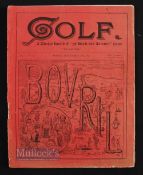 Rare 1890 'Golf - A Weekly Record of 