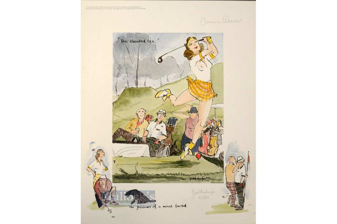 Mark Huskinson signed (b.1935-2018) interesting set of 6x signed ltd ed humorous colour prints which - Image 4 of 6