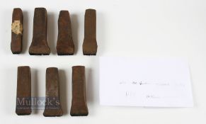 Collection of Cast Iron Golf Club and Other Head Stamp Marks (7) OMEGA, Mike Grantham, Ted