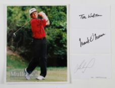 Bernard Langer Signed Golf Print in colour date 1997 to reverse signed in ink to the front, measures