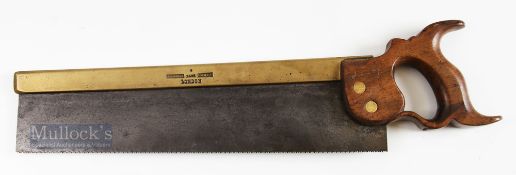 Fine Brass Backed Dove Tail Golf Club Makers Hand Saw made by J.V Hill Late Howell London c1896 -