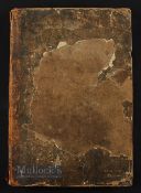 1811 Early Golf Reference - Rare Edinburgh Evening Courant Bound Volume of newspapers